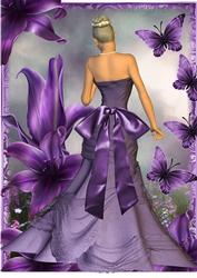 Beautiful Purple Lily A4 Size