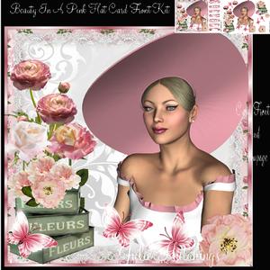 Beauty in a Pink Hat Card Front Kit
