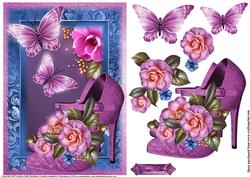 Gorgeous Camellia Shoes Card Topper
