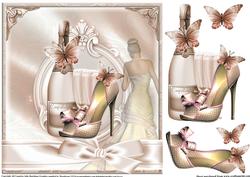 Pink Polka Dot Shoe Wedding Day Topper