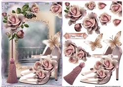 Pink Rose Shimmer Shoes Topper