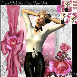 Capri Pink Rose Card Front Kit