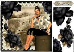 Vintage Sitting Pretty Topper 8x8