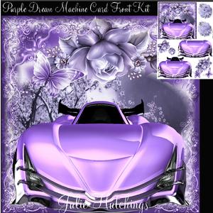Purple Dream Machine Card Front Kit