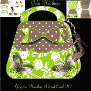 Gorgeous Chocolate and Lime Handbag Shaped Card Kit