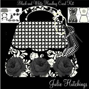Black and White Handbag Shaped Card Kit