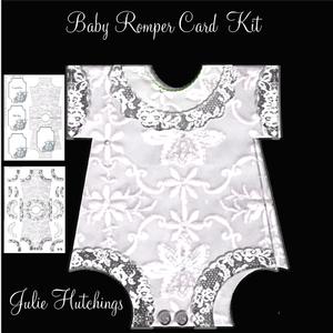 Cute White Romper Suit Card Kit