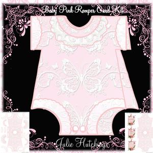 Baby Pink Romper Shaped Card Kit