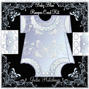 Baby Boy Blue Romper Shaped Card Kit