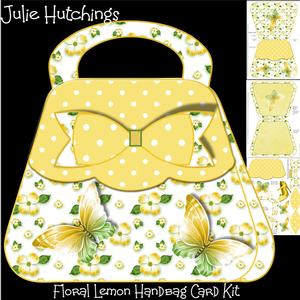 Beautiful Lemon Floral Handbag Card Kit