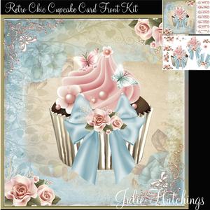 Retro Chic the Cupcake Card Front Kit