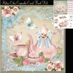 Retro Chic the Teapot Card Front Kit