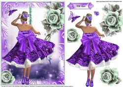 Purple Rose Dress A5 Size