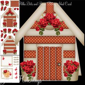 Polka Dots and Roses Potting Shed Card Kit