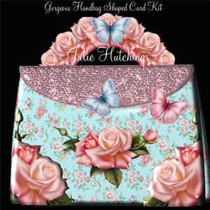 Gorgeous Pink and Blue Handbag Shaped Card Kit