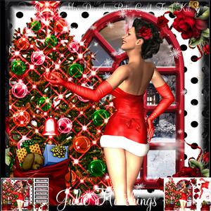 Gorgeous Miss December Retro Card Front Kit