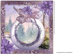 Lilac Poinsettia Baubles Insert