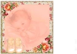 Insert to Peach and Pink Baby Girl