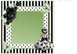 Insert to Compliment Black and Lime Rose Dress