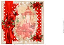 Insert to Compliment the Red Poinsettia Lantern Topper
