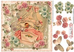 Beautiful Vintage Style Baby Girl Topper