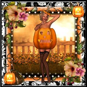 Little Miss Halloween Card Front Kit