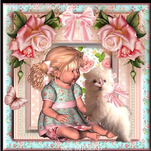 Cutest Puppy Love Card Front Kit