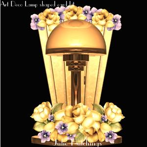 Beautiful Art Deco Lamp Shaped Card Kit