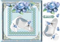 Baby Boy Booties Card Topper