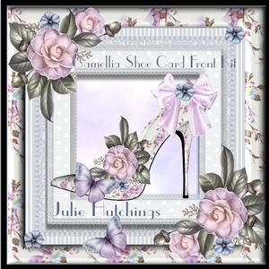 Gorgeous Camellia Shoe Card Front Kit