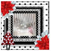 Insert to Compliment Red Poinsettia Christmas Tree