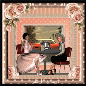 The Diner Girls Card Front Kit