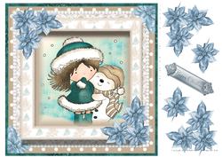 Cute Snowman Cuddles Topper