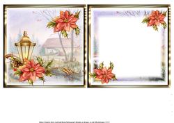 Insert to Compliment 6x6 Poinsettia Lantern Scene