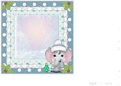 Insert to Compliment Baby Boy Elephant Christmas