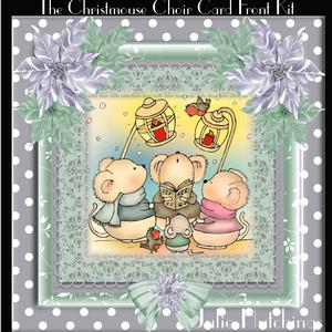 The Christmouse Choir Card Front Kit