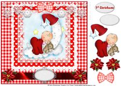 Baby Moon 1st Christmas Topper