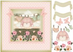 Beautiful Baby Girl Washing Line Topper