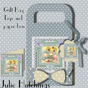 Beautiful Christmouse Choir Gift Bag Tags and Paper Bow Kit