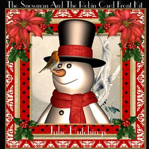 The Snowman and the Robin Card Front Kit