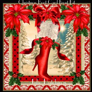 The Christmas Boot Card Front Kit