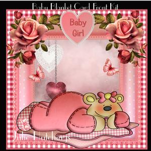 Cute Baby Blanket Card Front Kit