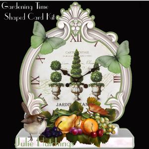 Beautiful Gardening Time Shaped Card Kit