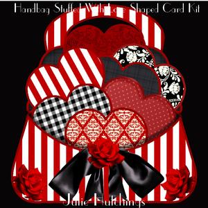Beautiful Handbag Stuffed with Love Shaped Card Kit