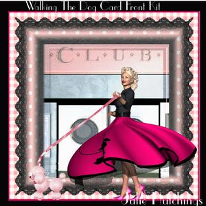 Walking the Dog Card Front Kit