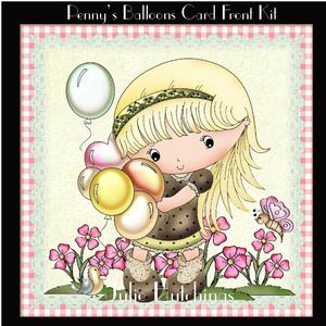 Cute Penny's Balloons Card Front Kit
