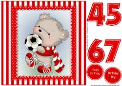 Kick Off Ted Red and White Age 4-7