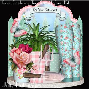 Rose Gardening Time Shaped Card Kit