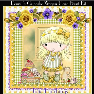 Penny's Cupcake Wagon Card Front Kit