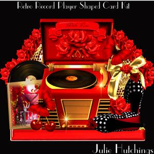 Gorgeous Retro Style the Record Player Shaped Card Kit